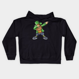 St Patricks Day Dabbing Leprechaun Boys Kids Men Dab Youth Kids Hoodie